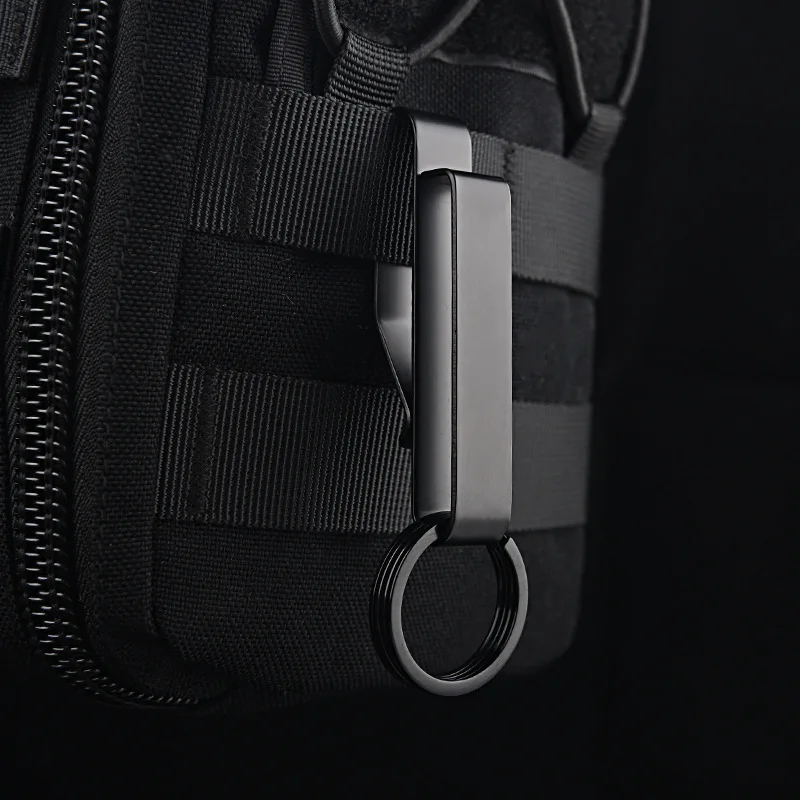 Multi-purpose belt buckle lightweight and durable stainless steel tactical key ring - suitable for both men and women 1PC 2
