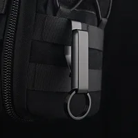 Multi-purpose belt buckle lightweight and durable stainless steel tactical key ring - suitable for both men and women 1PC 2