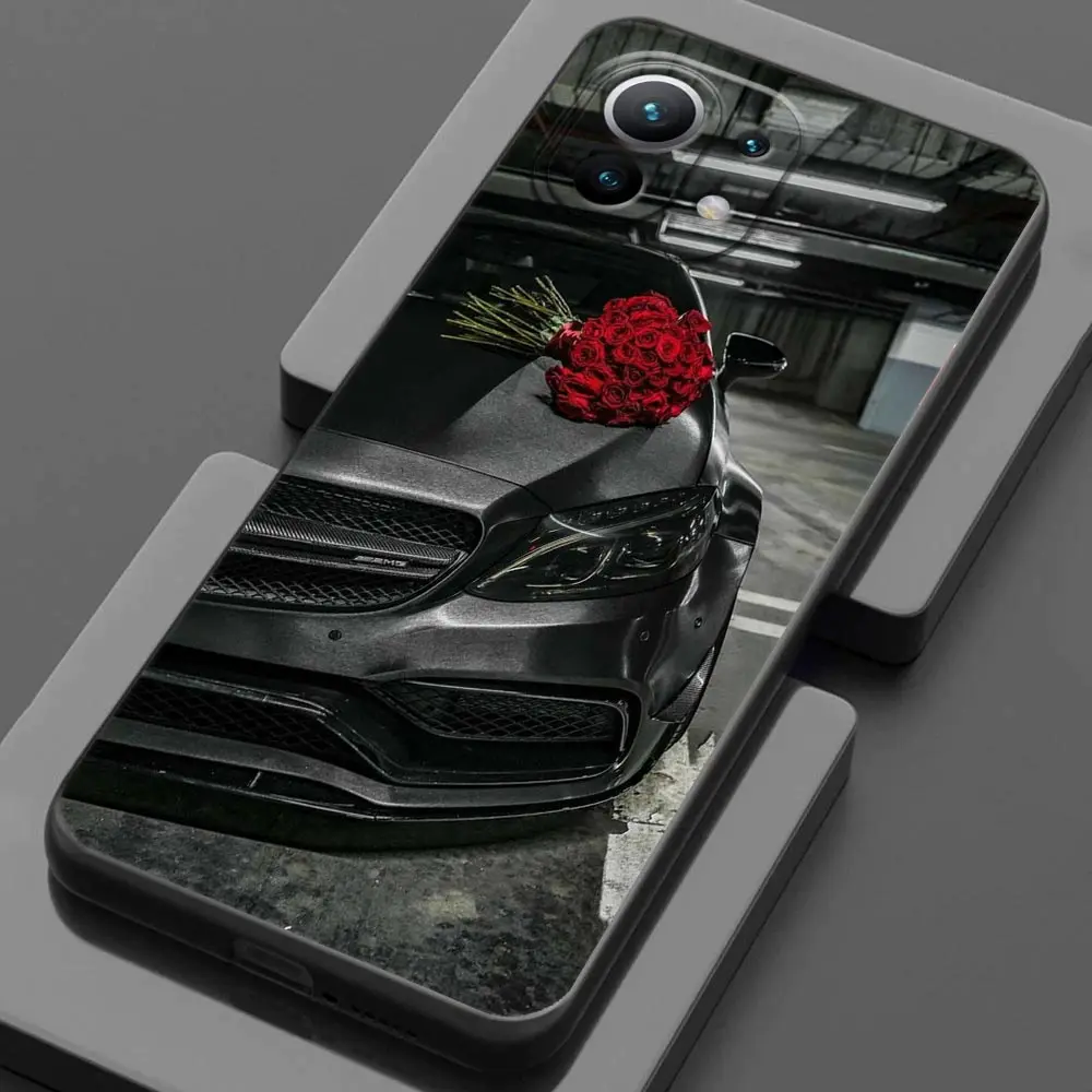 Sleek Men's Sporty Car Design Phone Case - Durable Back Cover