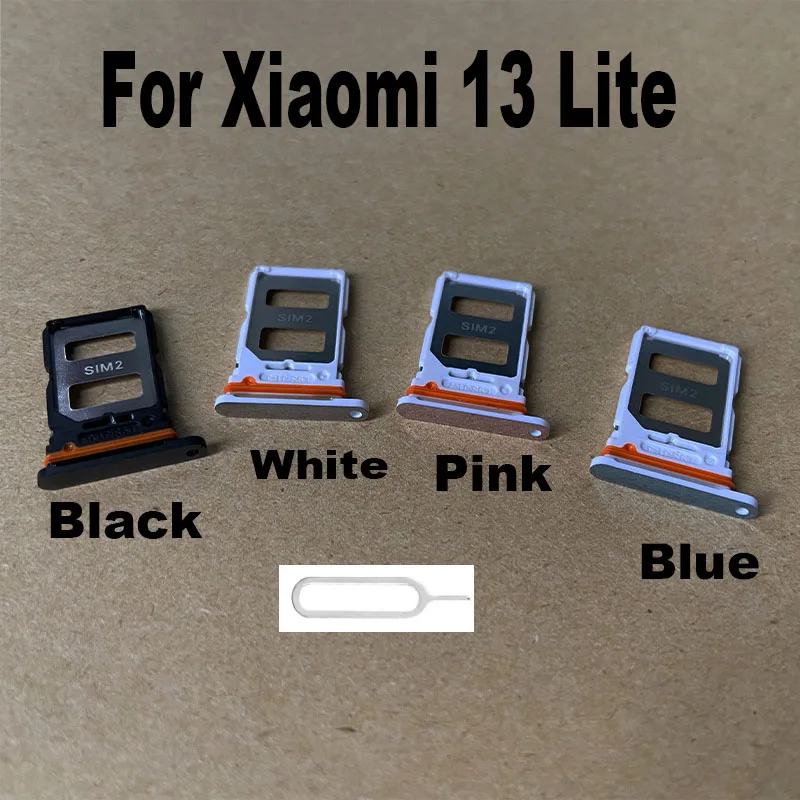 

Original For Xiaomi MI 13 Lite SIM Card Tray Sim Card Holder Slot adapter and Micro SD Tray Holder With Free Eject Pin 4G 5G