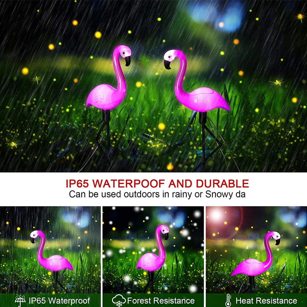Flamingo Solar Lights Outdoor Solar Decorations Lawn Garden Ornaments Yard Waterproof Stake Lights for Christmas Patio solar lights,solar wall lamp,solar ground lights,led fairy lights,lawn lamp,garden lighting