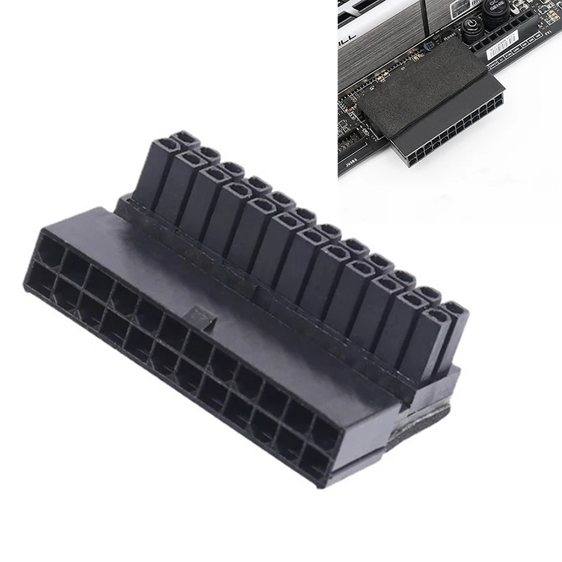 

90 Degree ATX 24Pin Power Supply Cable Adapter Male To Female Converter Turn Connector Plug for Desktops PC Motherboard Modular