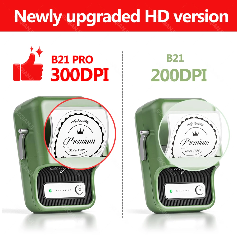203/300DPI NiiMbot B21 B21-Pro B1 Mini Thermal Printer Wireless Barcode Label Maker Bluetooth Portable Adhesive Sticker Labeller