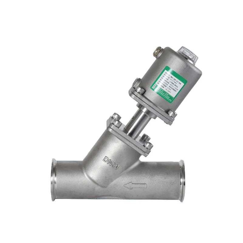 

Stainless Steel Quick installation Type Pneumatic Angle Seat Valve Tri-Clamp Y Type High Temperature Steam Quick Shut-Off Valves