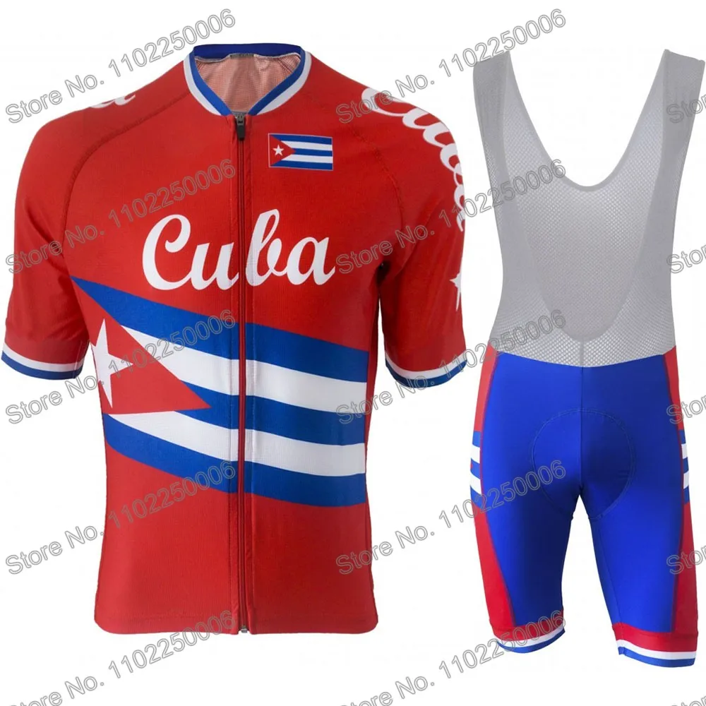 Cuba Cycling Clothing Summer Cycling Jersey Set Men Road Bike Shirts Suit Short Sleeve Bicycle Bib Shorts MTB Maillot Ropa