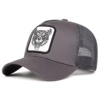 Unisex Wolf Embroidery Baseball Net Caps Spring and Summer Outdoor Adjustable Casual Hats Sunscreen Hat 5