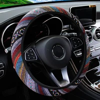 Linen Boho Steering Cover 1