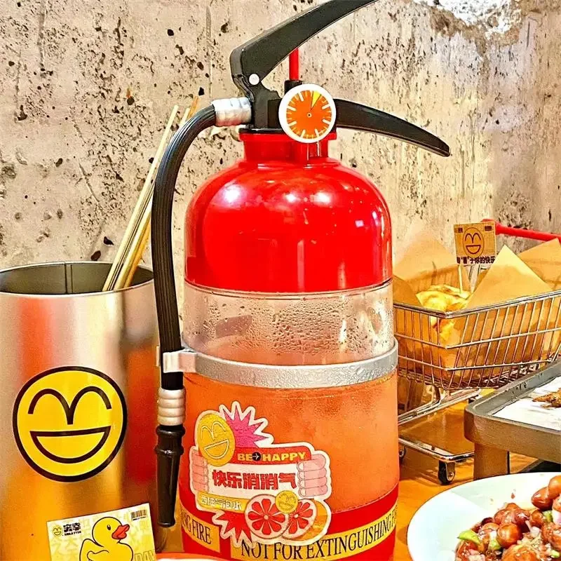 3L Creative Wine Fire Extinguisher Bottle Hand Pressed Large Capacity Beer Soda Water Party Bar Accessories Fun Gift beverage dispenser