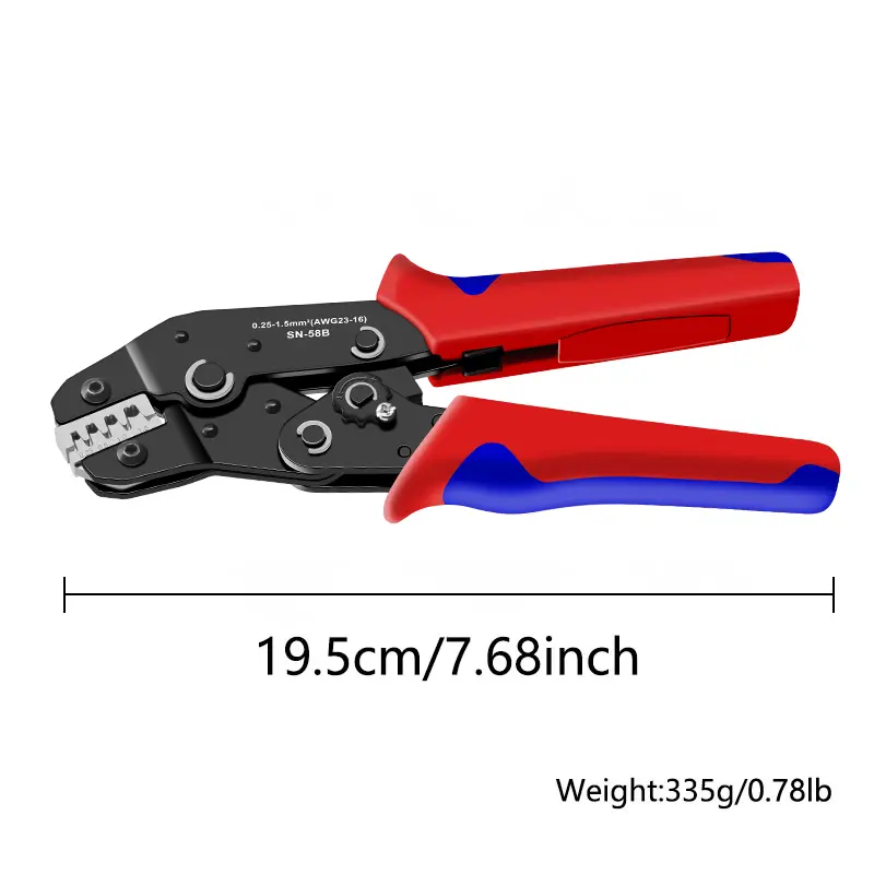 SN-58B 0.25-1.5MM², AWG24-16 Non-insulated Crimper for Dupont Jumper Wire EPS PCIE SATA PINS MOLEX JST Terminals Crimping Plier image 3