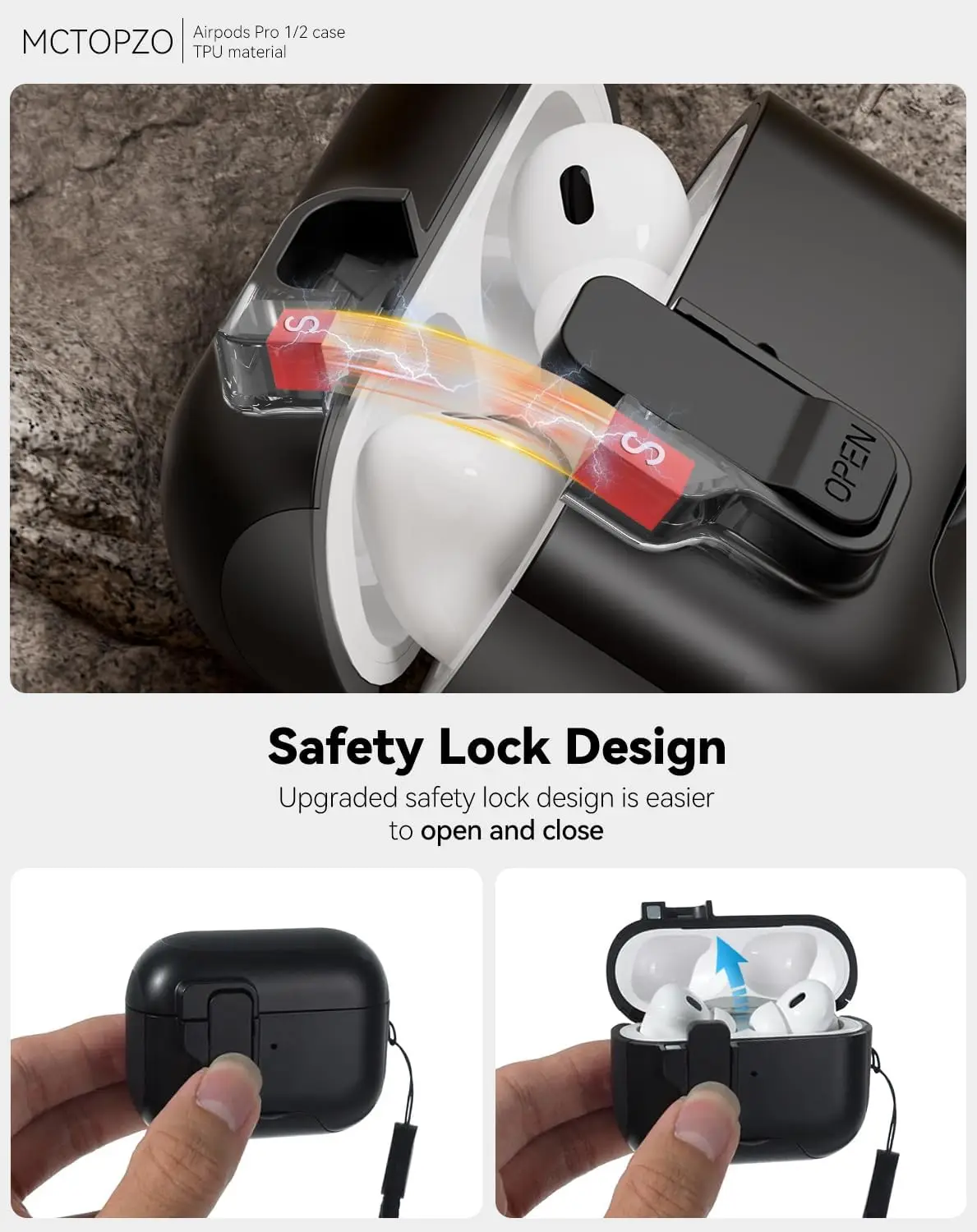 Secure Lock Shockproof Protective Case with Phone Stand