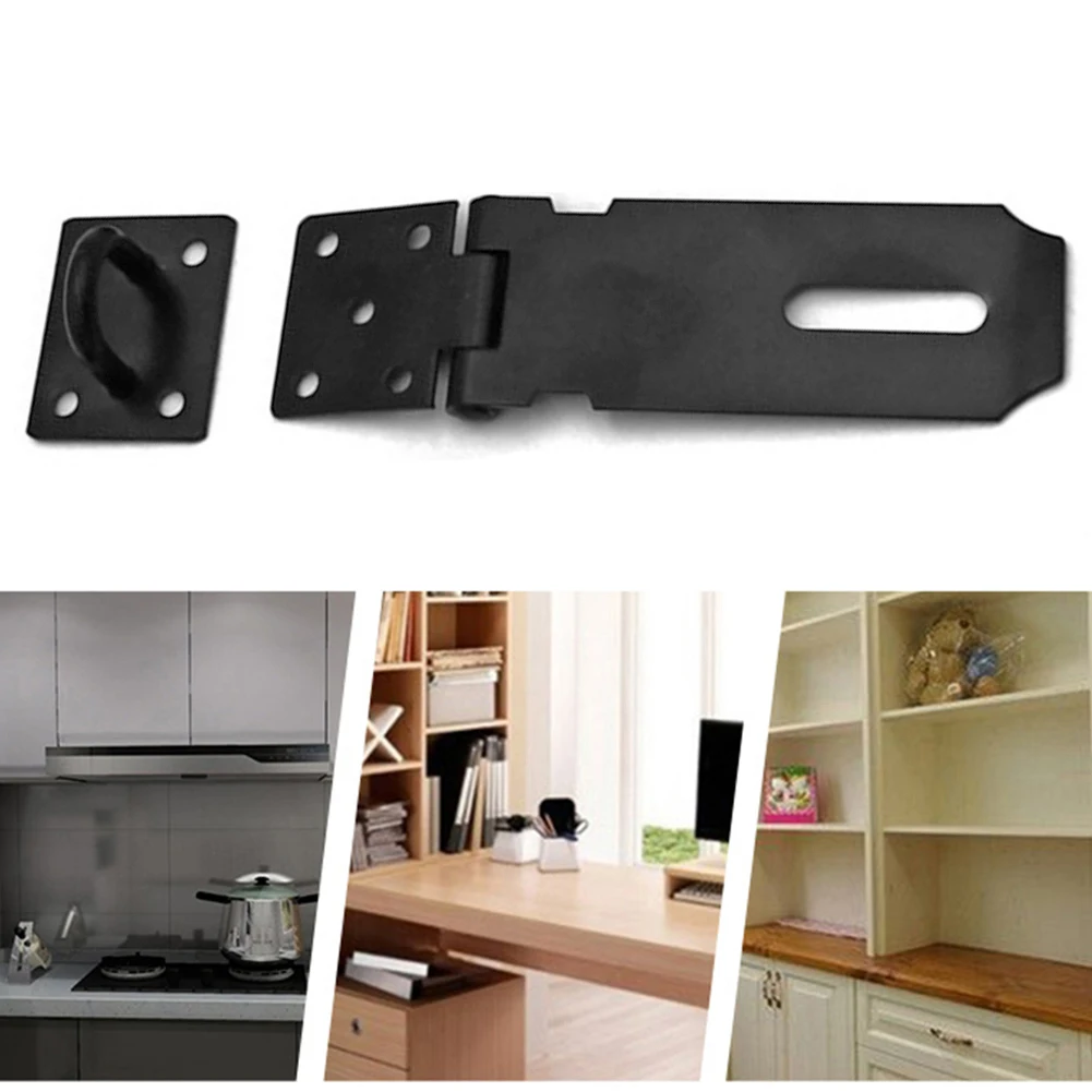 Stainless Steel Door Hasp Latch Lock Anti-Theft Safety Buckle Lock Plate