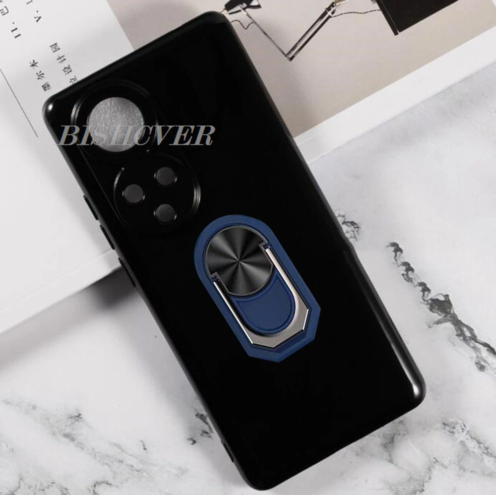 Enhanced Back Ring Holder Phone Case with TPU Soft Silicone Cover