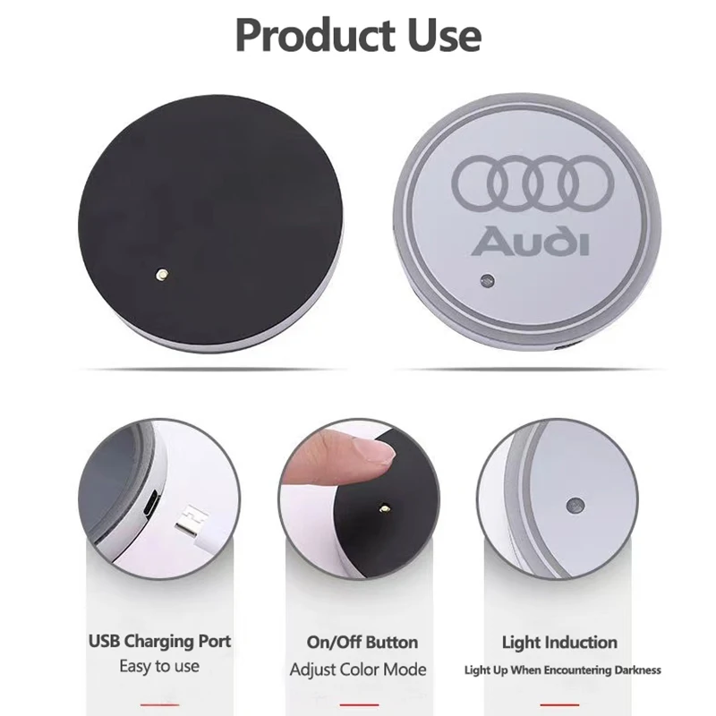 Car Cup Holder Coaster For Jaguar Series Recessed Silicone Cupholder Coaster
