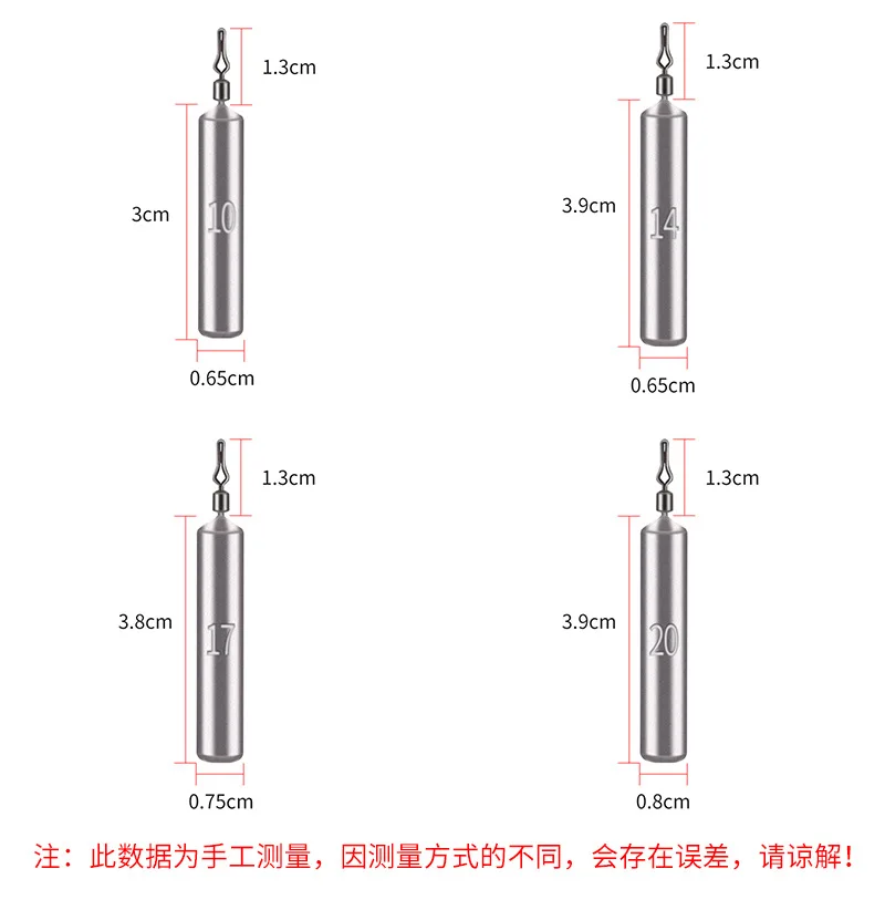 Angelködergewichte Drop Shot Zylinderplatinen 10 Stück Long Cast Anti Snag Lead für Angelausrüstung – Detail 12