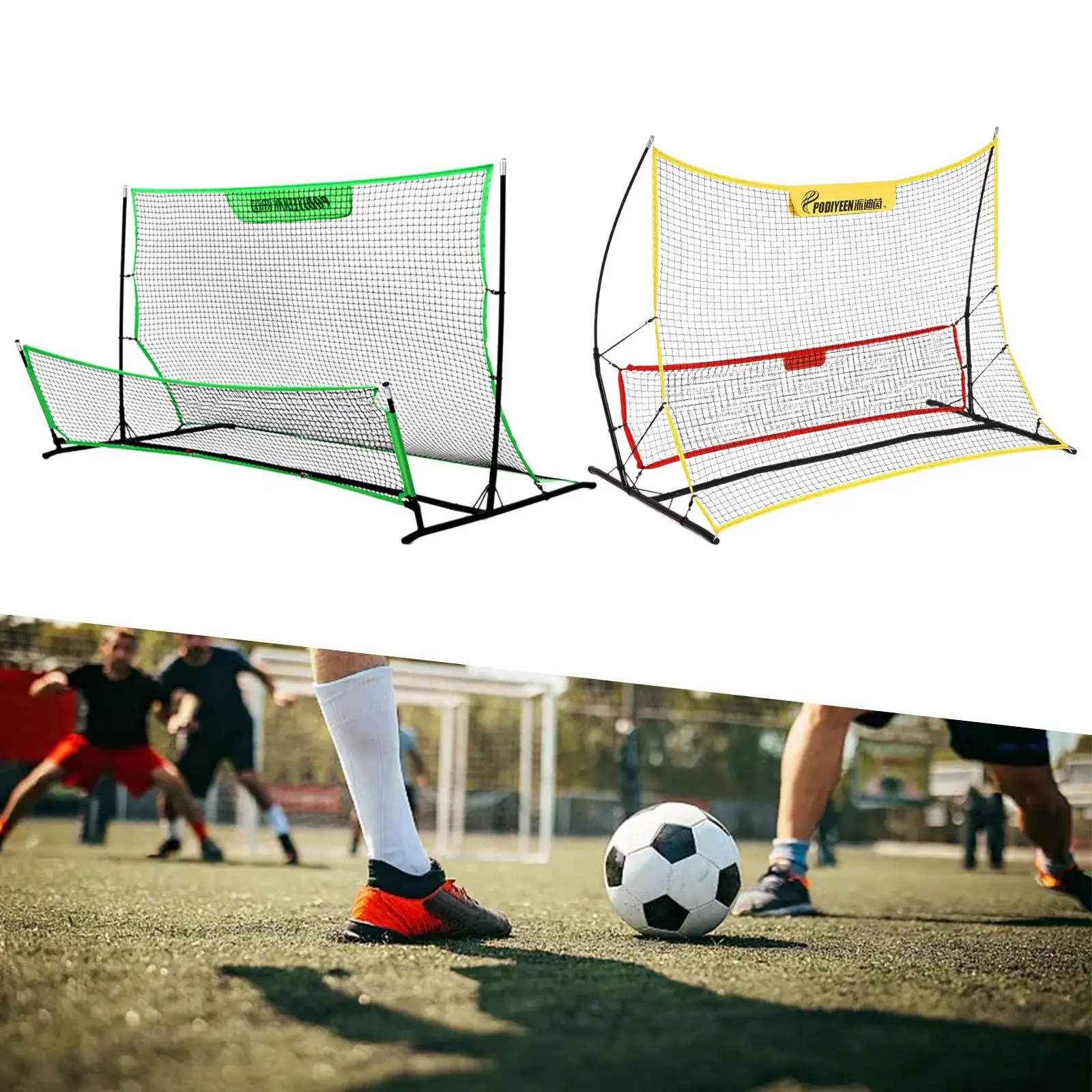 Soccer Rebounder Net Outdoor Sports Portable Soccer Trainer Net for Volley Soccer Rebounder Net Outdoor Sports Portable Soccer Trainer Net for Volley
