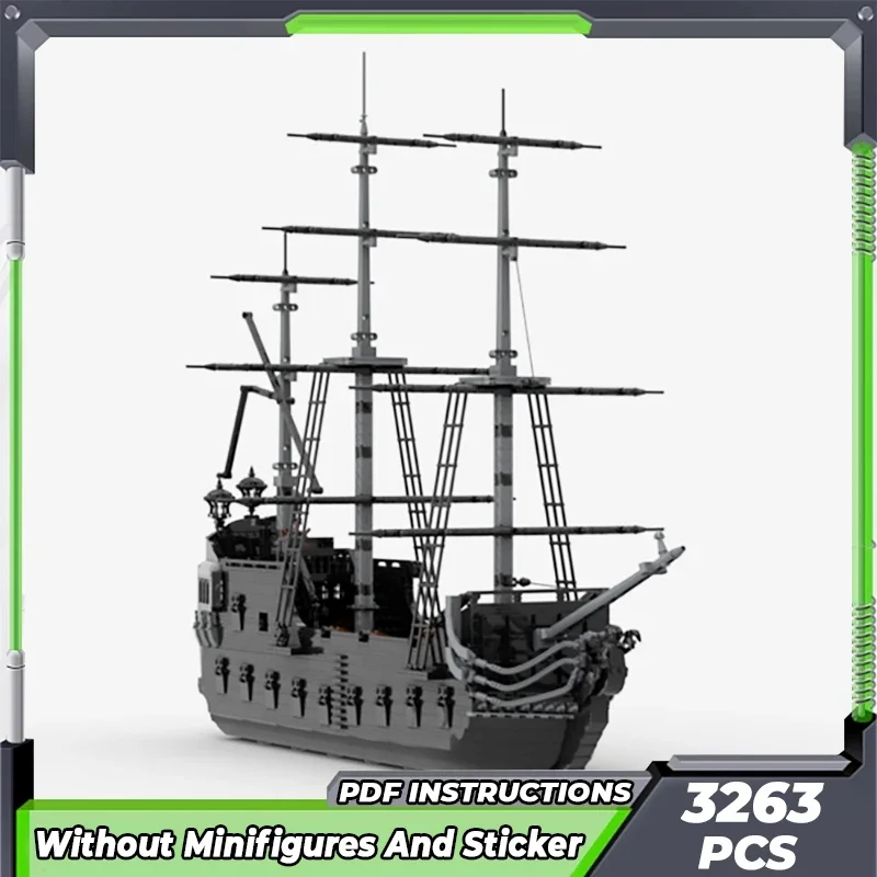 

Moc Building Bricks Military Model Classic Black Pirate Ship Technology Modular Blocks Gifts Christmas Toys DIY Sets Assembly