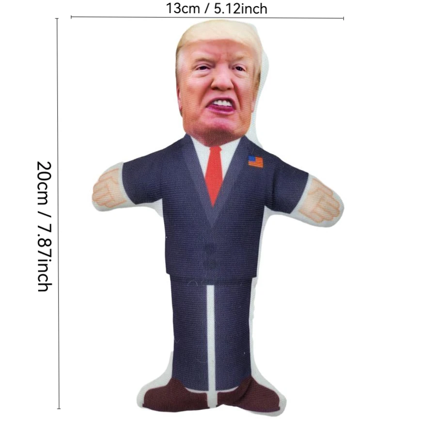 Donald Trump Political Parody Novelty Durable Dog Chew Toy with Squeaker bite resistant pet toys durable plush Squeak Dog Toys 3