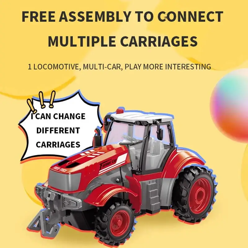 1:24 Farmer's Car 2.4G Remote Control Electric Ransport Truck Dump Truck Water Tanker Children's Remote Control Car Gift 3