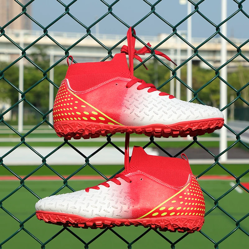 Vīriešu elpojoši iekštelpu potītes futbola zābaki Futzāla treniņu apavi Futbola skavas Unisex īpaši vieglas, neslīdošas āra_voghion.com