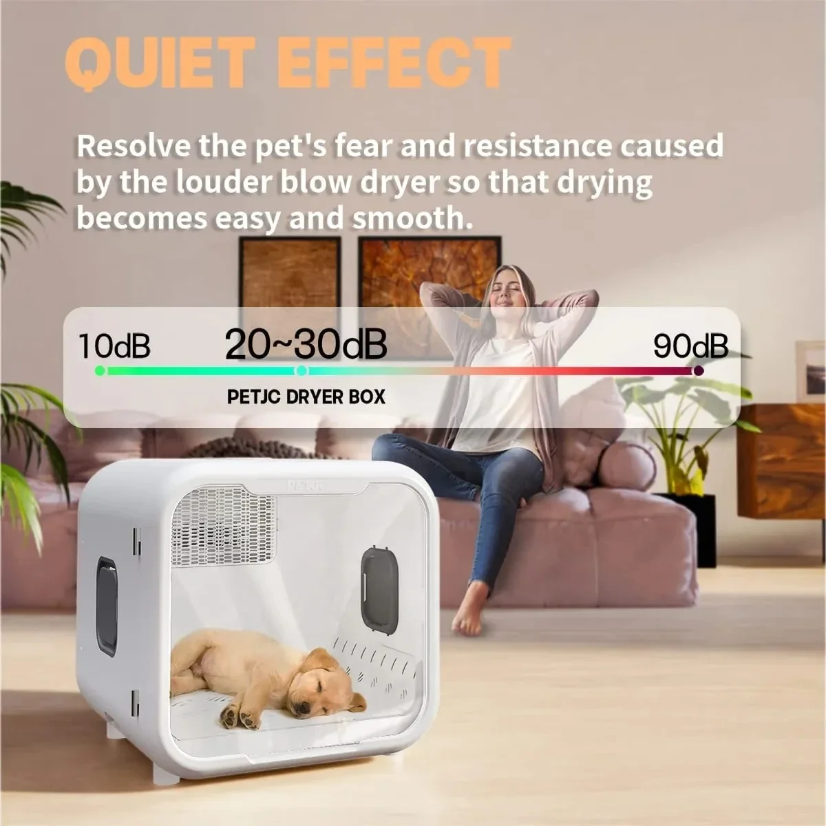 PETJC 66L Dog Hair Dryer Cat Ultraviolet Sterilization Drying Box Noise Pet Hair Dryers for Cat Puppies Art&iacute;culos Para Mascotas