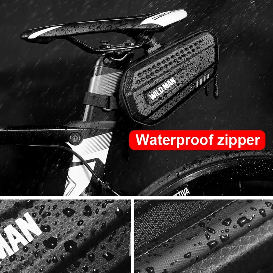 

2L Large Capatity Bicycle Saddle Bag Waterproof Cycling Panniers MTB Road Bike Rear Tool Bag Reflective Bag Bike Accessories