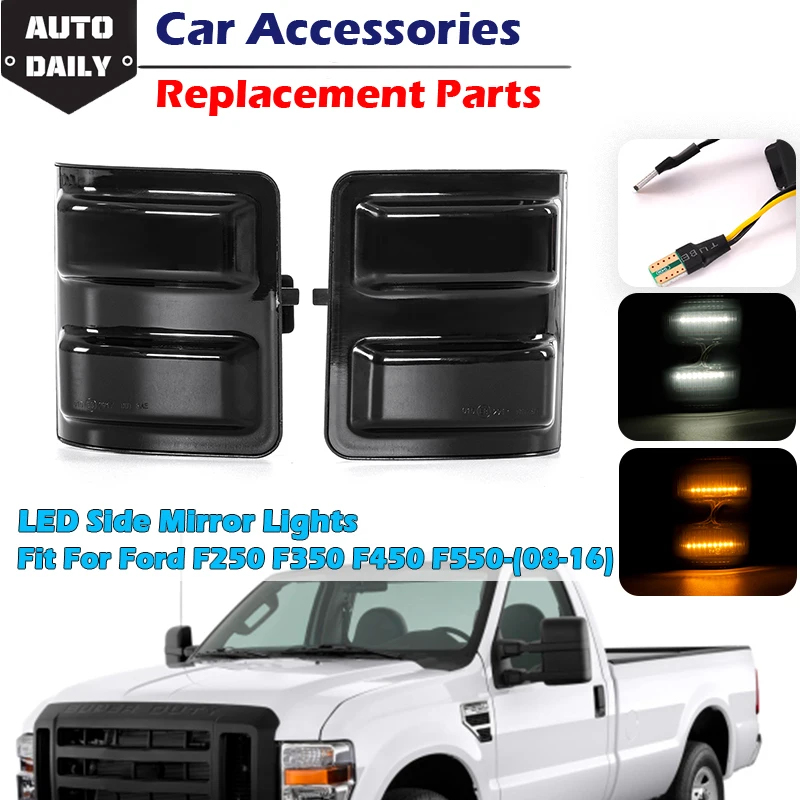 

2pcs Rearview Mirror Turn Signal Light Indicator Repeater Marker LED Lamp Fit For Ford F250 F350 F450 F550 Super Duty 2008-2016