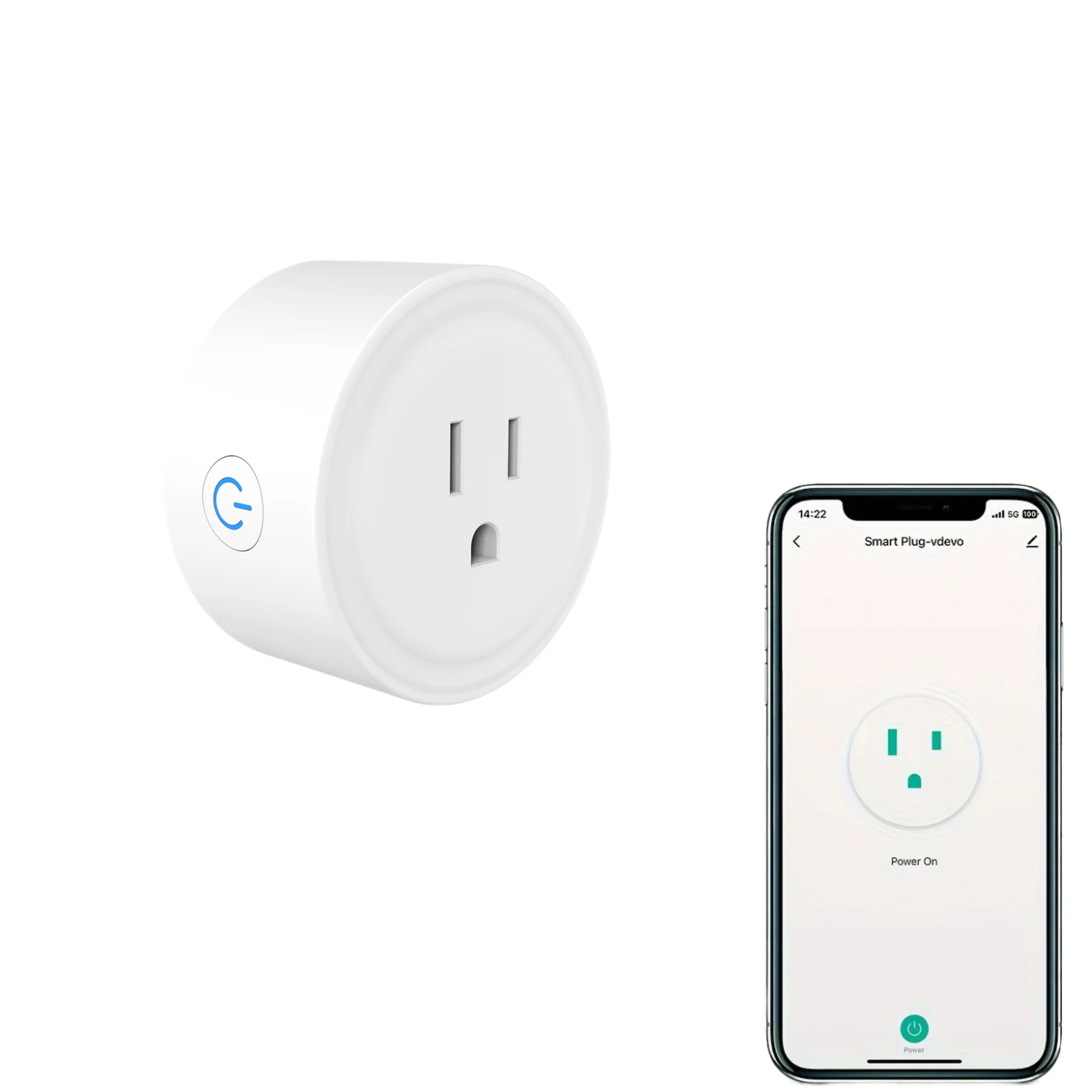 Tuya WiFi US Round 10A Smart Plug, APP Remote Voice Control, Timer Countdown Function, Works with Alexa Google Home image 8