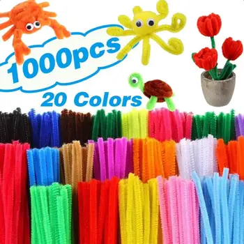 1000 Pcs Pipe Cleaners Assorted 20 Colors 12 inch Chenille Stems Bulk for Kids Art DIY and Crafts Projects and Decorations Limpi 1
