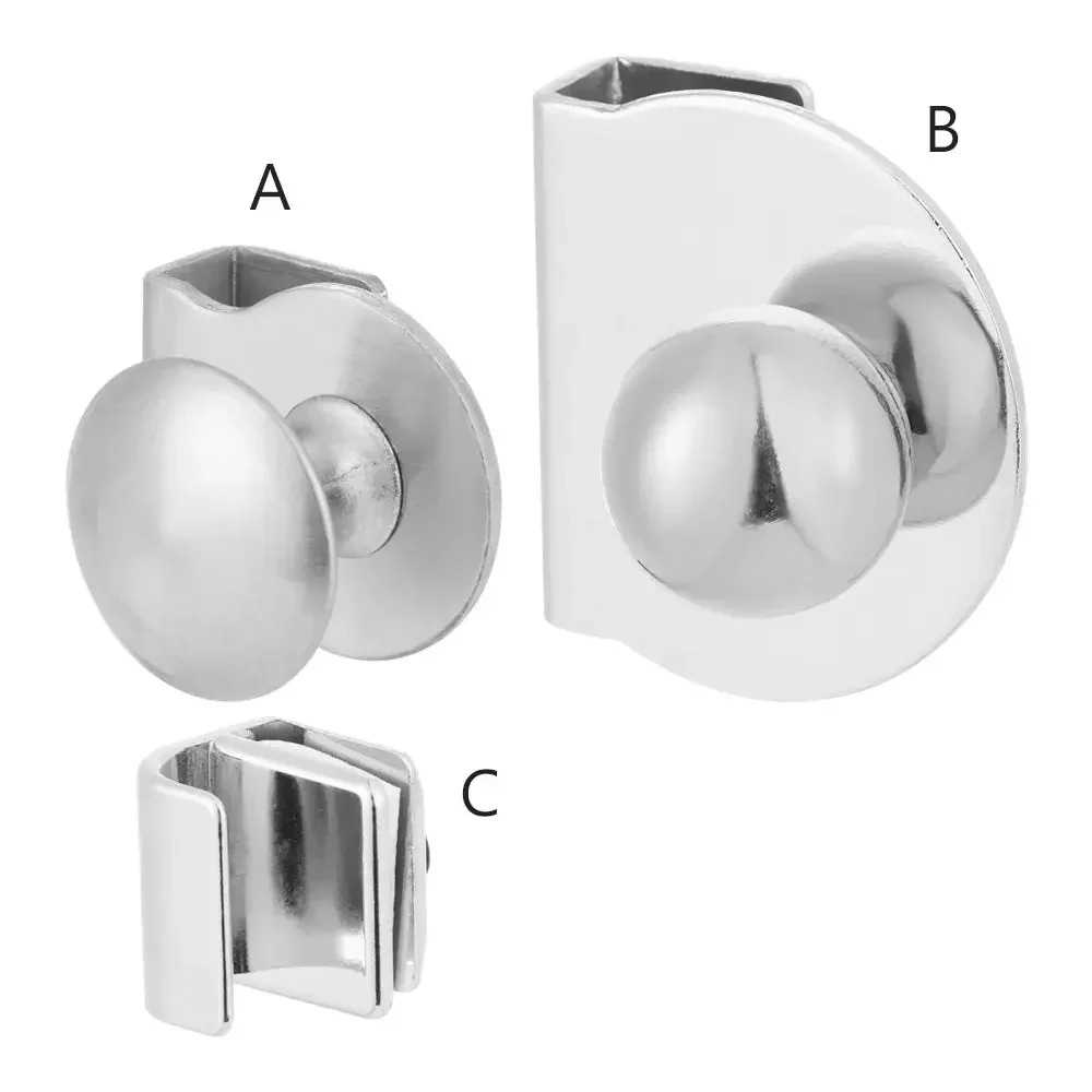 Stainless Steel Glass Door Handle Cabinet Clip Support