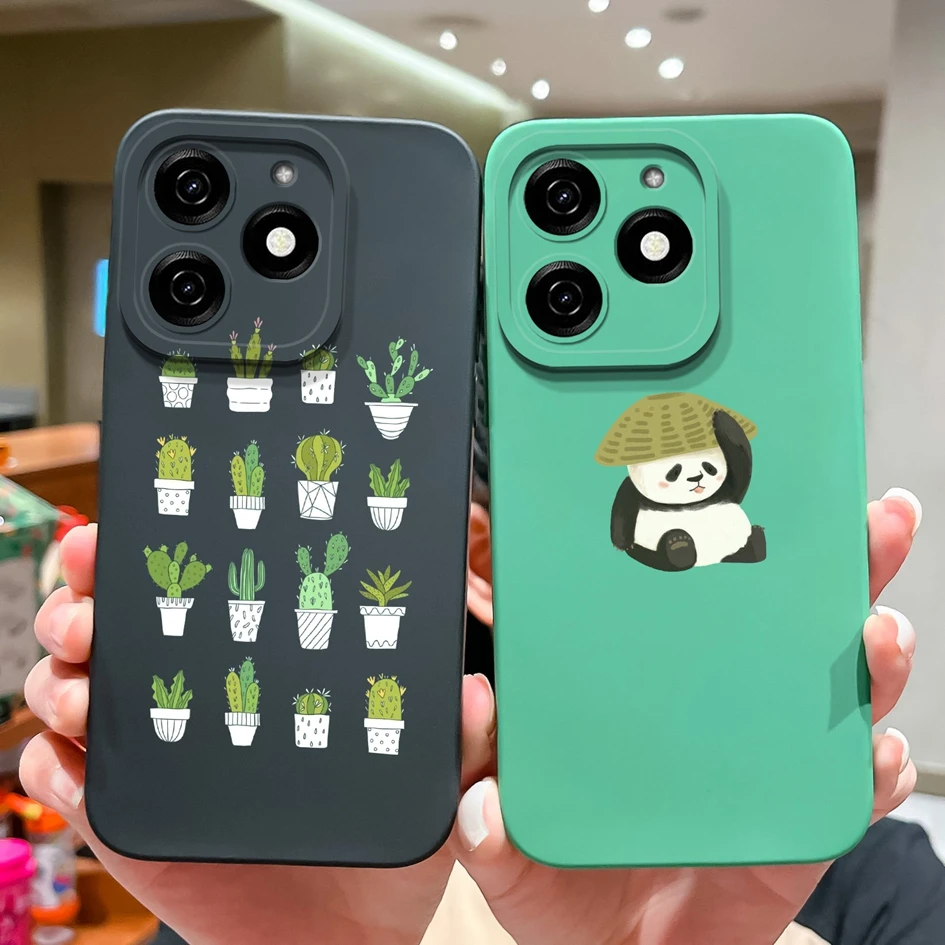 Cute Matte Cartoon Pattern Soft Silicone Back Cover Case