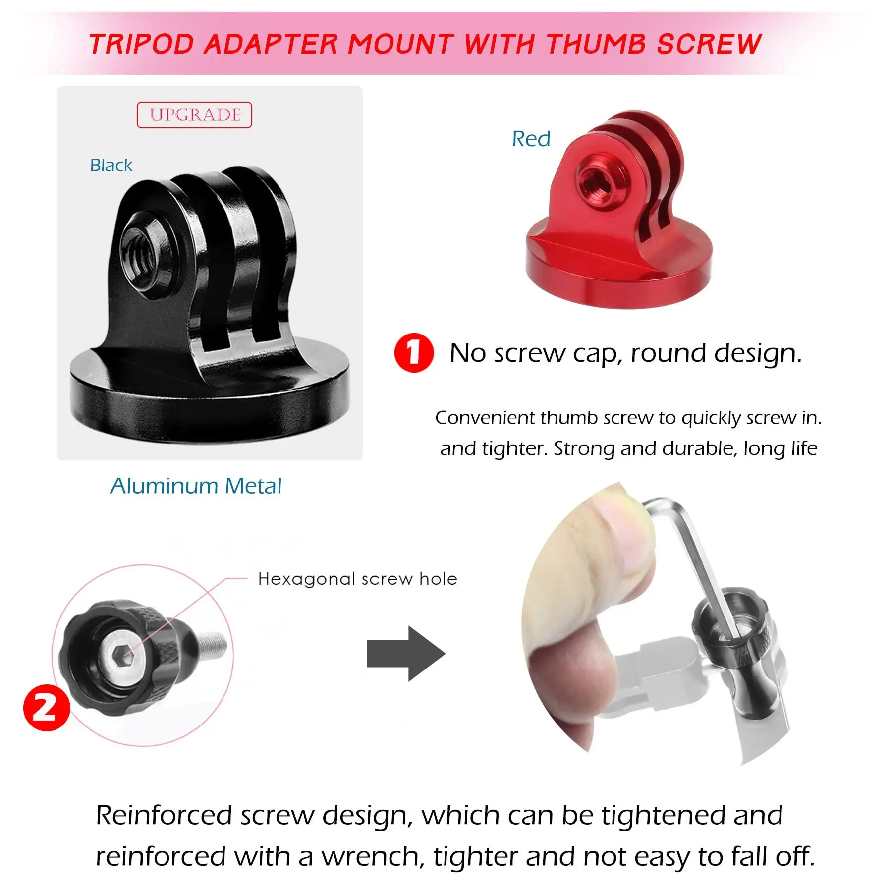 360 액션 카메라용 거치대 케이스 마운트 어댑터, 금속 변환 거치대, Gopro12, 11/10 스포츠 카메라 액세서리