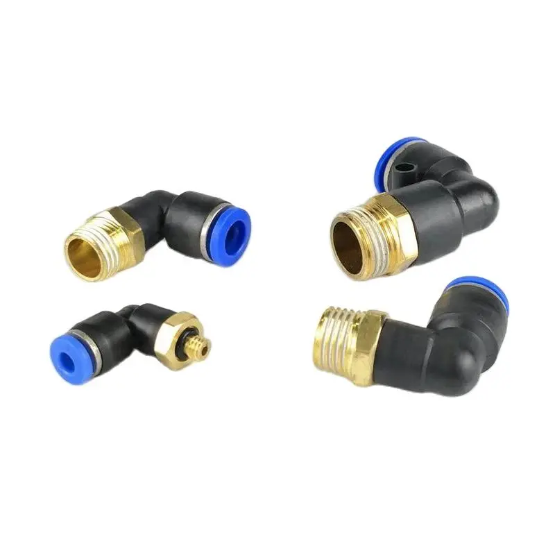 

10 Piece PL Right Angle Elbow Air Hose Connector Fitting Pneumatic PL4-01 PL6-M5 PL6-01 PL8-02 PL10-02