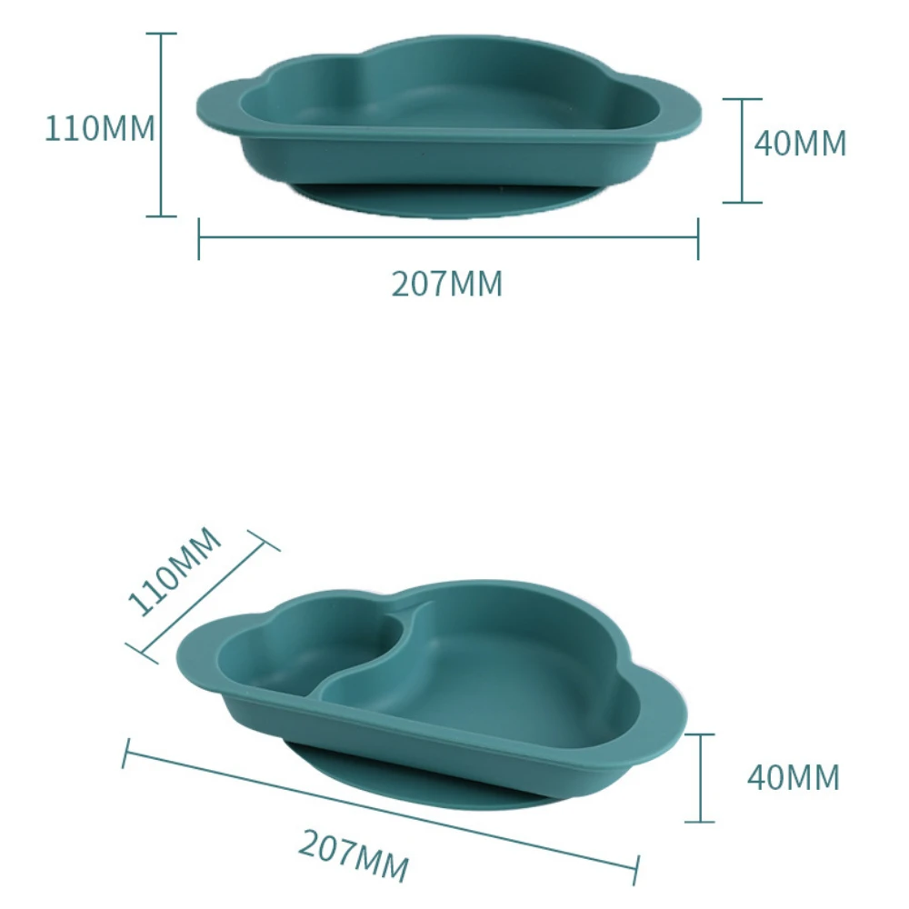 Assiette Ventouse Set Repas Bébé PandaEar - 2 Assiettes Ventouse + 2 Tasses + 4 Ustensiles Silicone Sans BPA Assiettes Ventouse Bébé