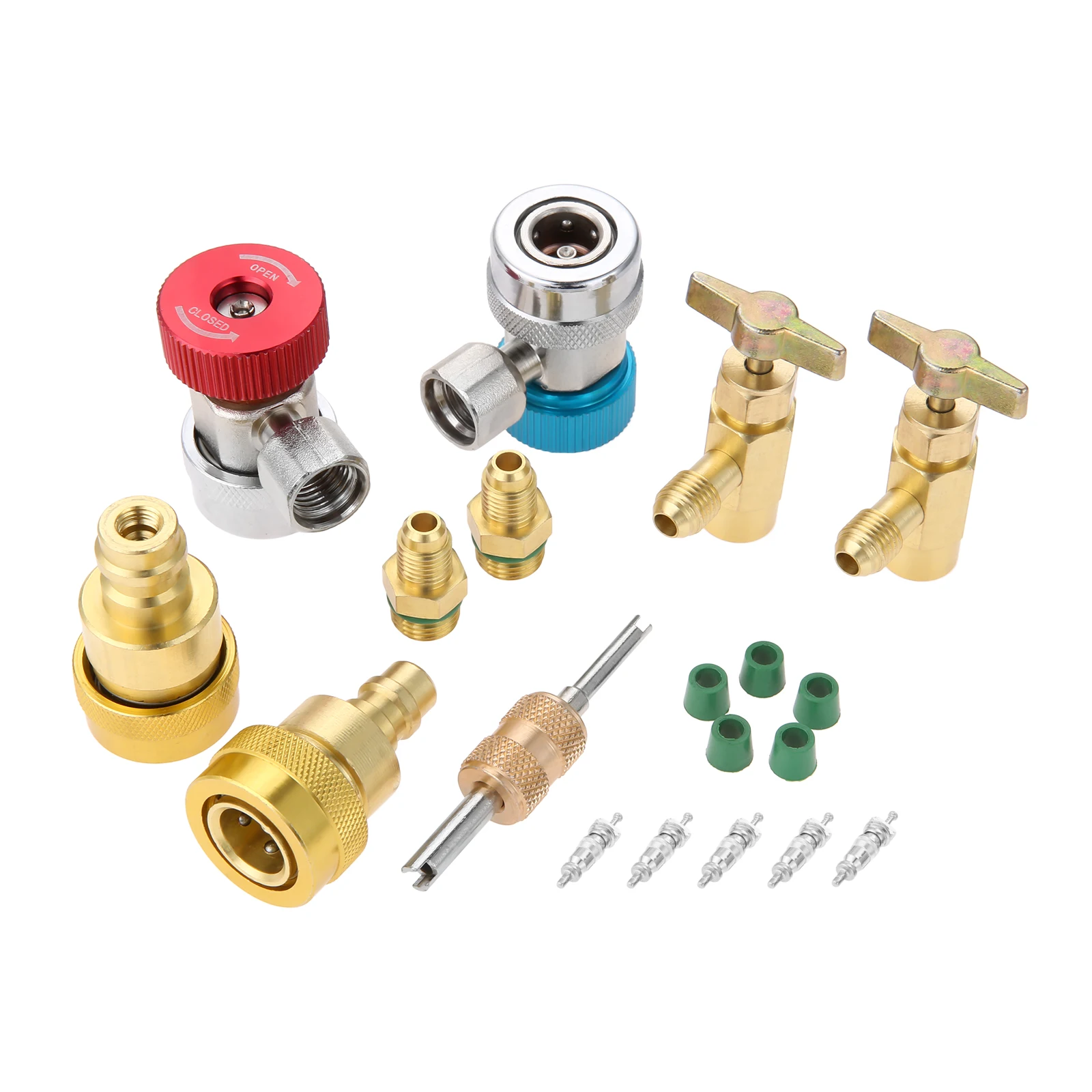 A/c Freon Hose High&low Side Quick Coupler Kits,selfsealing Can Tap