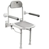 *The elderly bathroom folding stool folding chair with legs with armrests non-slip shower stool wall hanging 1