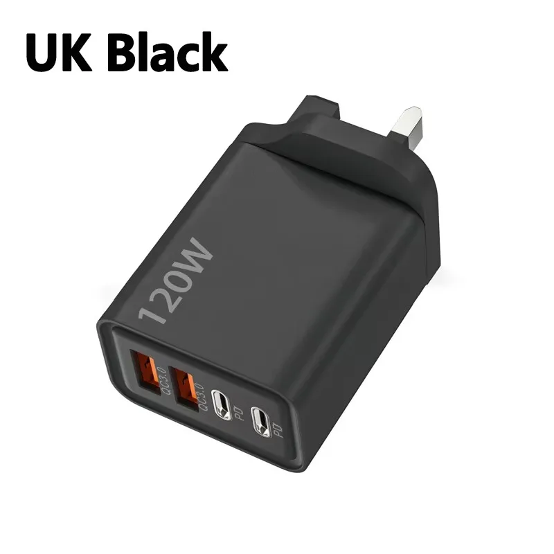 ตัวเลือกสินค้า เครื่องชาร์จ USB-C 4 พอร์ต 120W ชาร์จเร็ว PD+QC3.0
