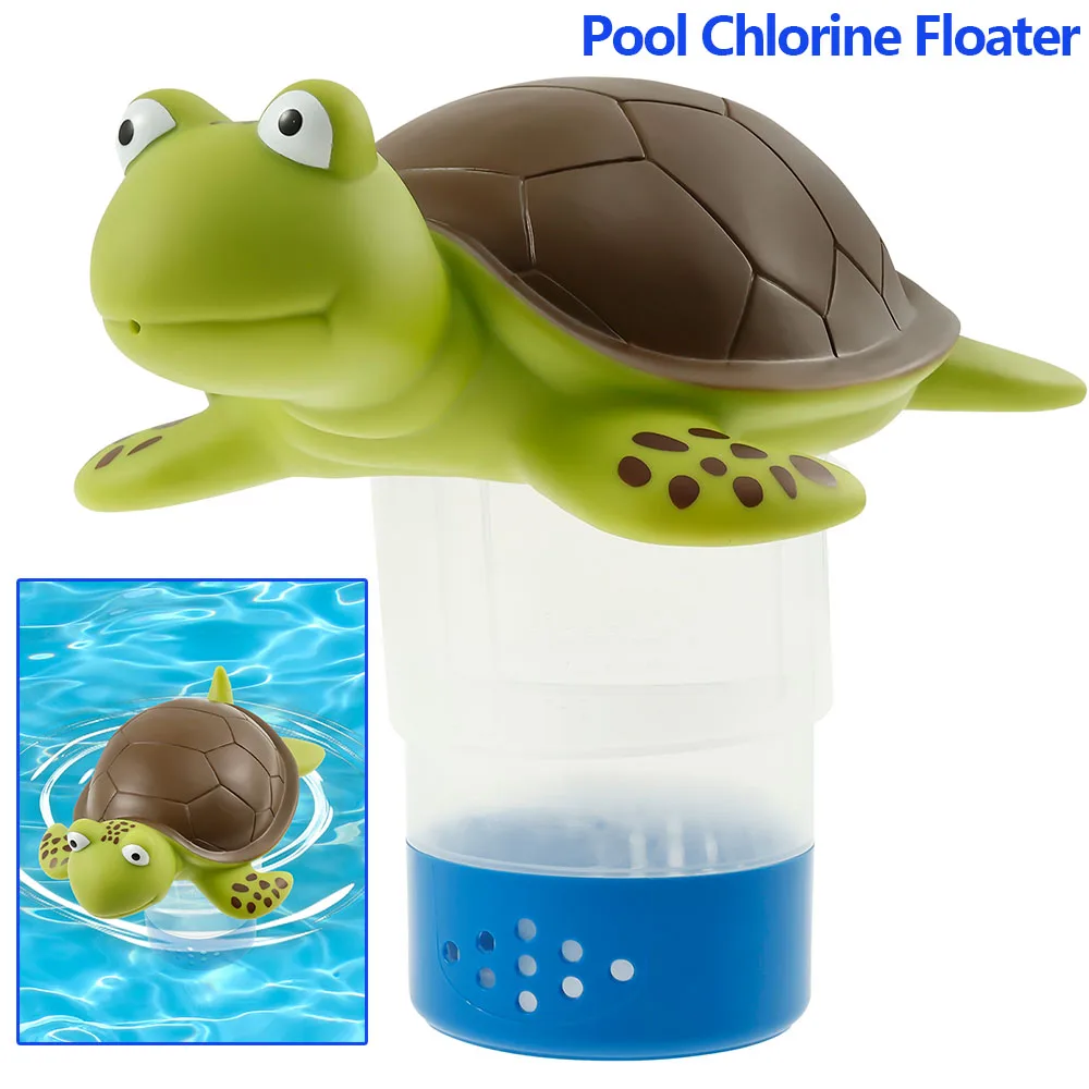 Pool Chlorine Floater Plastic Large Capacity Floating Chlorine Dispenser Adjustable Turtle Chlorinator Pool Cleaning Supplies