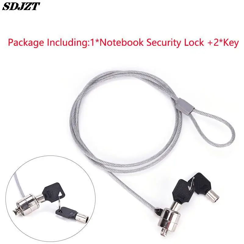 

Anti-Theft Office Notebook Laptop PC Computer Desk Key Security Lock Chain Cable Usb Cable