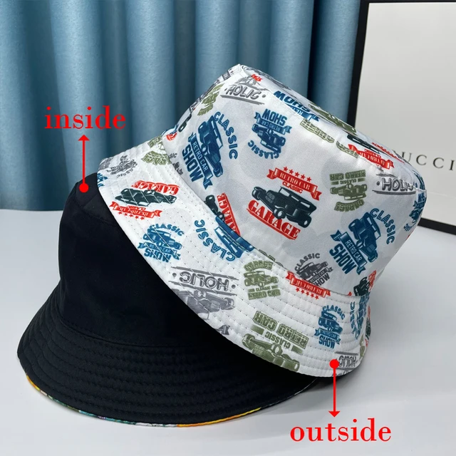  - 2023 summer bucket hat DIY double-sided wearable cap fisherman hat versatile men and women sunshade hat basin hat hip-hop hat