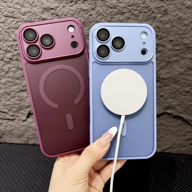 Luxury Matte Armor MagSafe Magnetic Shockproof Phone Case - Premium Back Cover