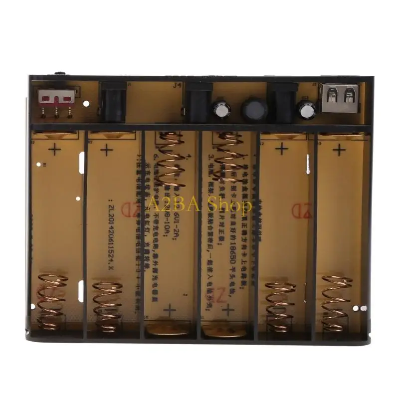 A2BA 6x18650 Powerbank for Case Battery Storage for Shell For Charge USB DC12V