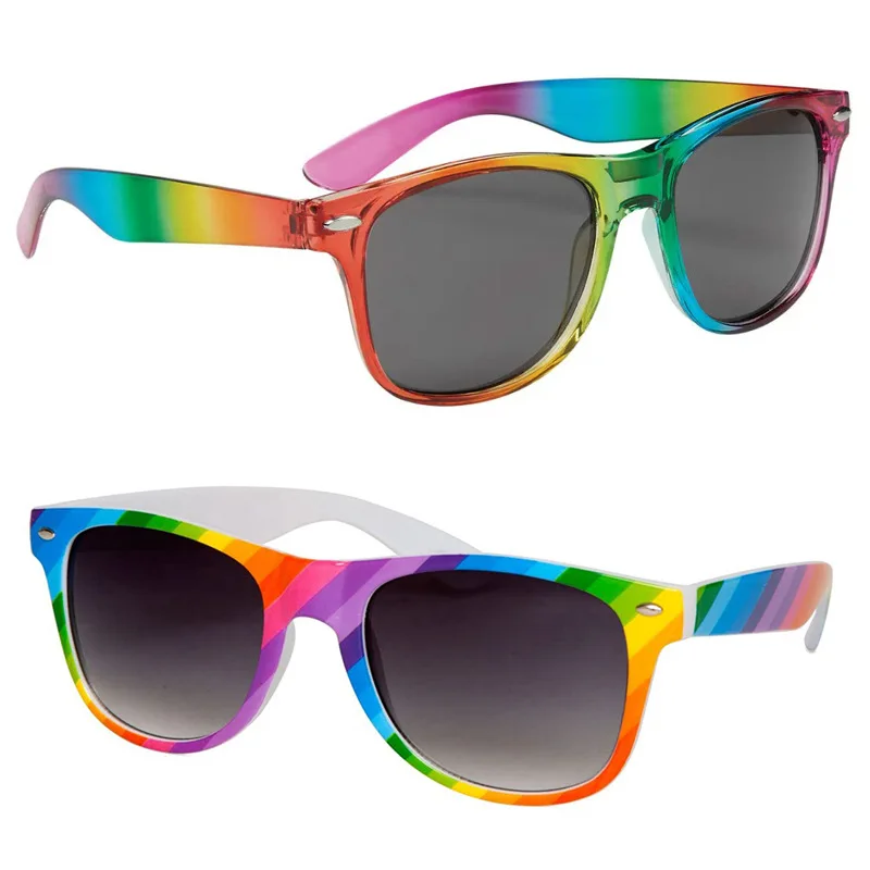 Fashion Sunglasses For Women Retro Driving 90&rsquo;s Vintage Narrow Square Frame UV400 Protection Rainbow
