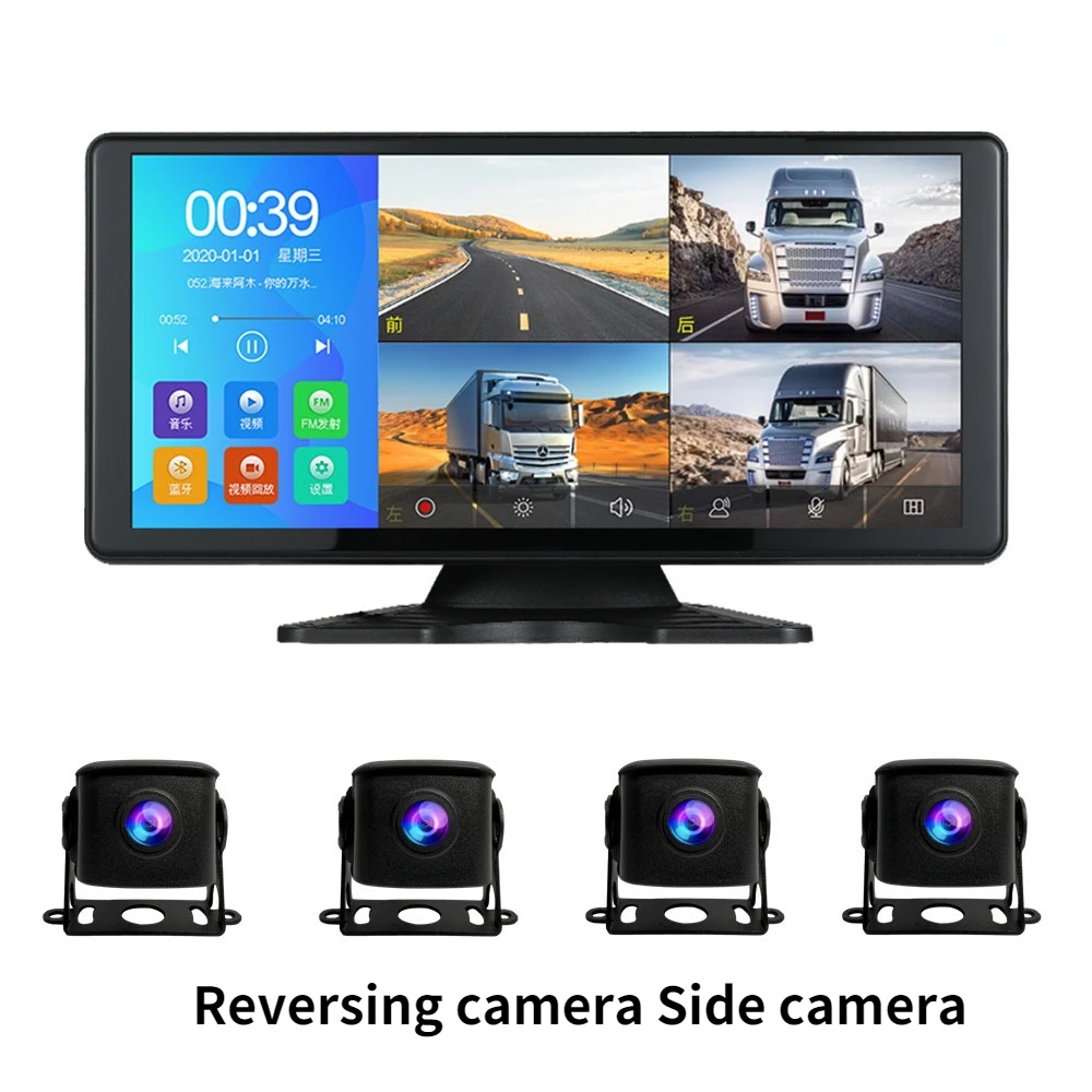 Car Multimedia Player Navi  10.36inch Touch screen truck driving video recorder 360-degree camera Reversing camera Side camera