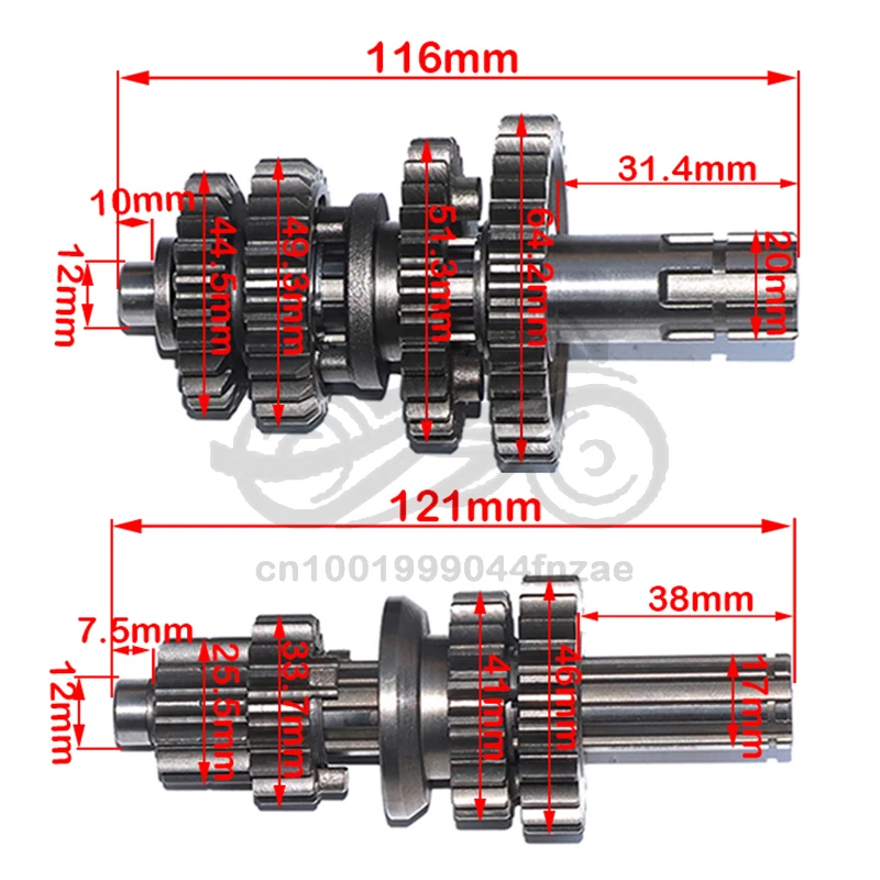 

1 Set Fourth Gear Main Countershaft Transmission Box Counter Shaft Fit For Lifan 125cc Electric Foot Start Engines ZB-110