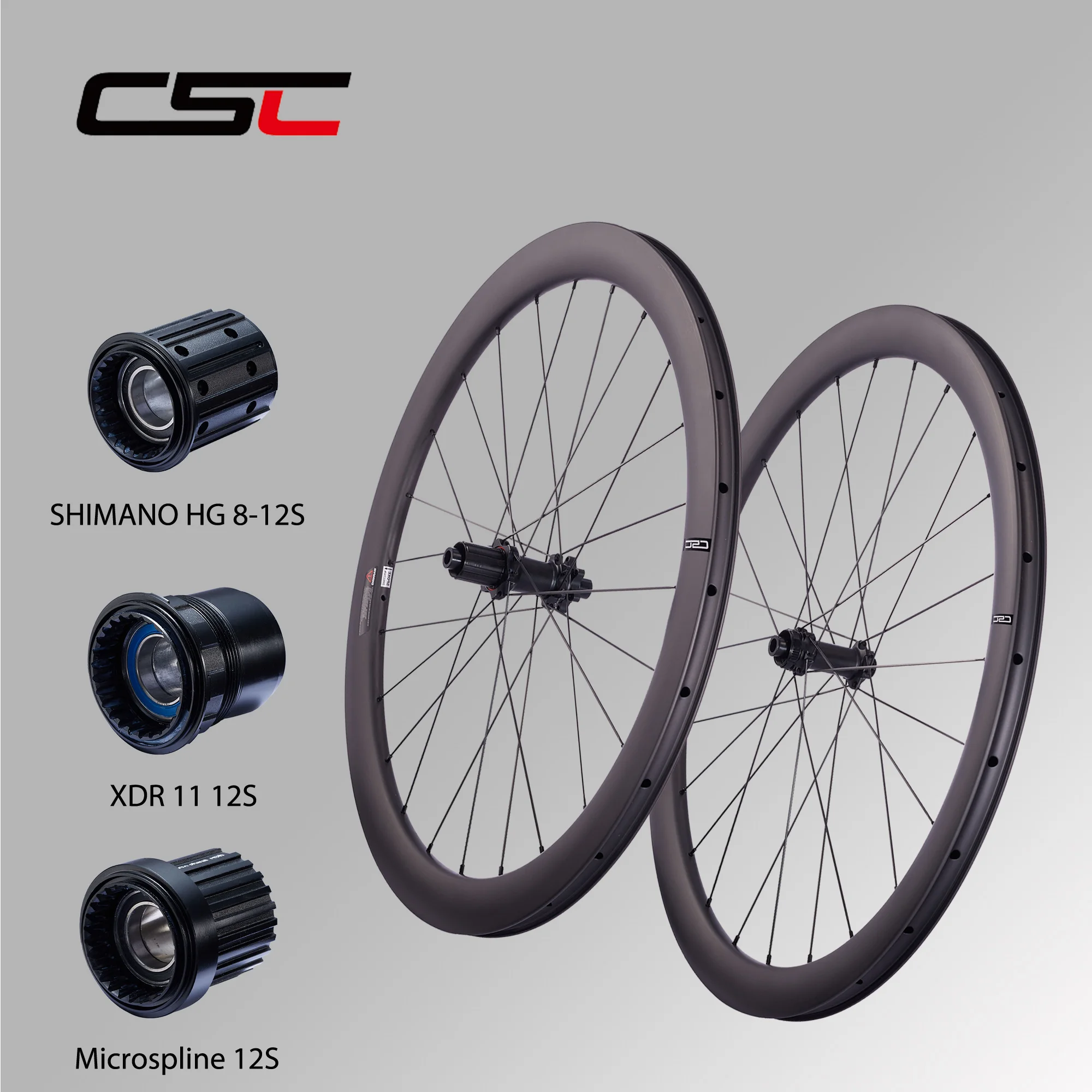 CSC 700C シクロクロス自転車 カーボンホイールセット CT31 ハブ 33/35 