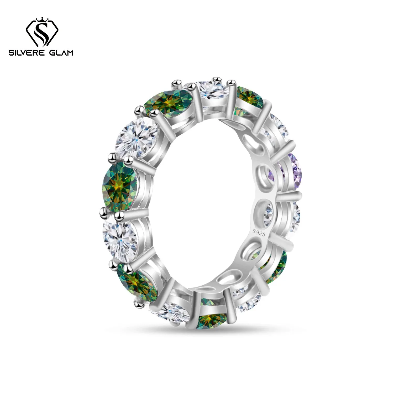 뜨거운 판매 S 반지 0.5*14CT D 컬러 Moissanite 스파클링 파인 쥬얼리 반지 여성의 결혼식 파티 선물