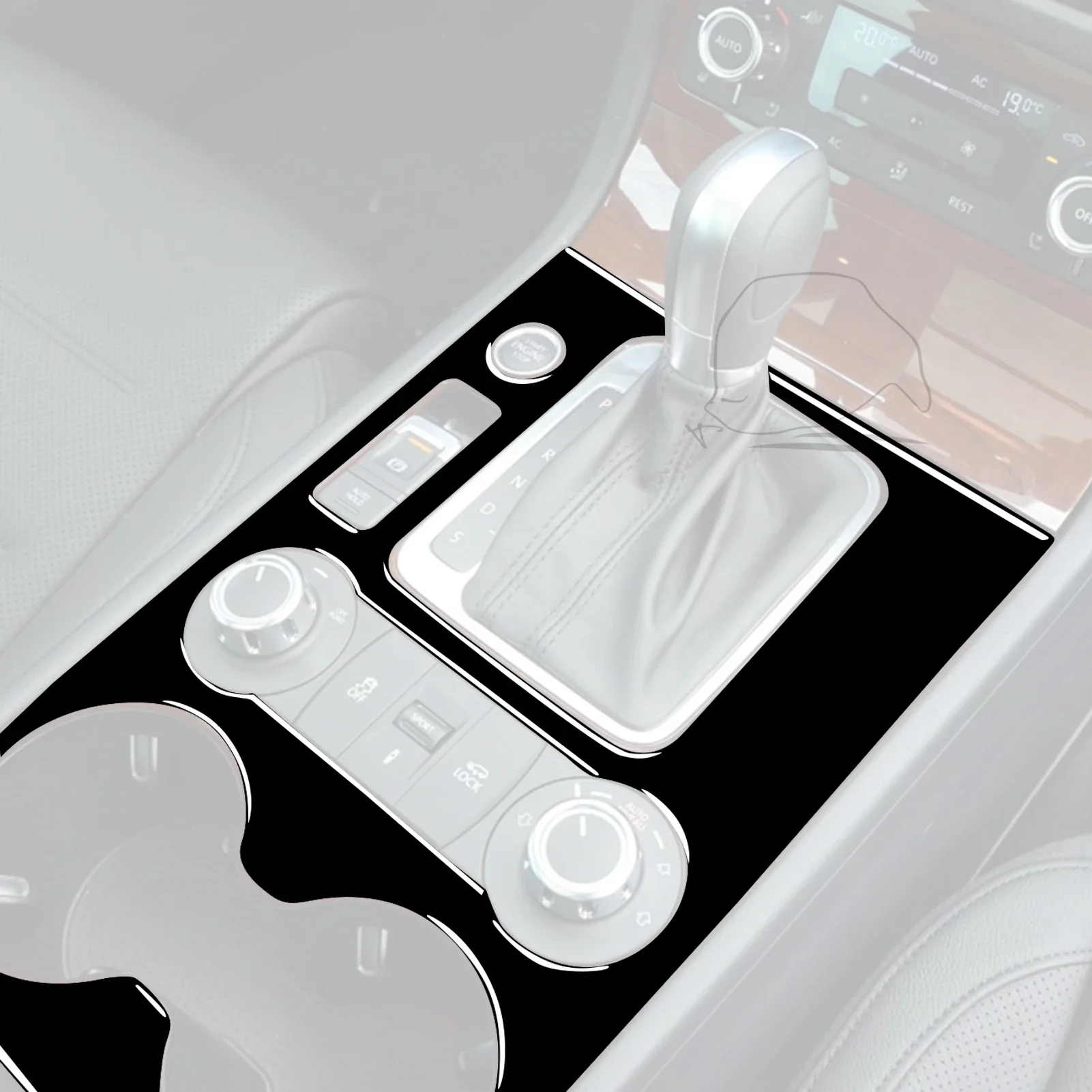 피아노 블랙 플라스틱 인테리어 중앙 제어 기어 패널 트림 스티커, 폭스바겐 투아렉 2011-2018 자동차 인테리어 액세서리