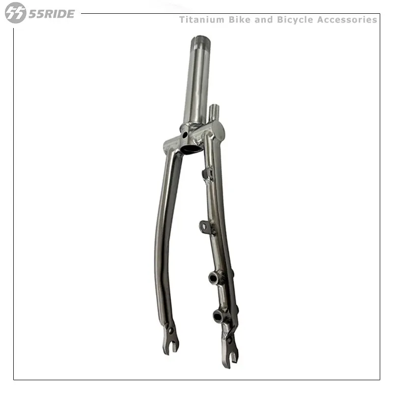 

Titanium Alloy Folding Bike Front Fork, P Line, Flat Mount Disc Brake, 16 Inch Cycling Sets