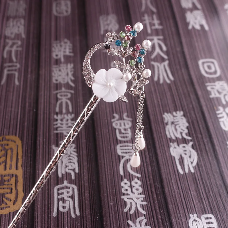 

Hairpin, Hanfu, antique court costume, classical headpin, flower hairpin, tassel step, swinging hairpin, headdress accessories