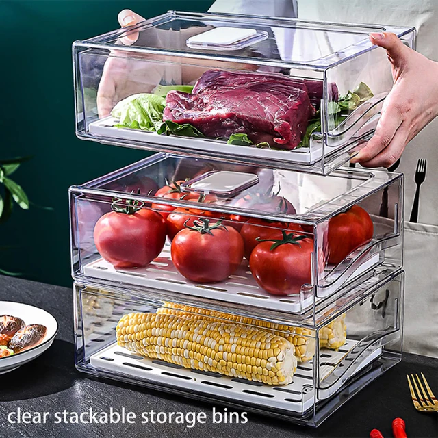 Fridge Egg Drawer Organizer Bins 32 Eggs 2 Layers Storage Tray Food  Cabinets Stackable Bin Snack Shelves for Pantry Refrigerator - AliExpress